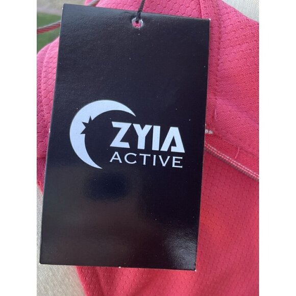 Zyia Active Clubhouse Pink Mesh Zip Up Sleeveless Polo Shirt Size Small - Picture 7 of 9